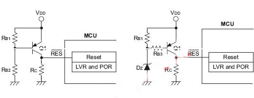 三極管低電壓復位電路