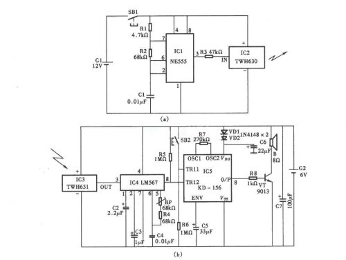 無(wú)線(xiàn)電遙控門(mén)鈴電路